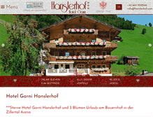 Tablet Screenshot of hanslerhof.com
